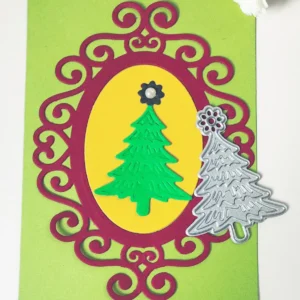 Mini Christmas Tree Metal Cutting Dies Side View - 240-DC-3285