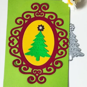 Mini Christmas Tree Metal Cutting Dies Back View - 240-DC-3285