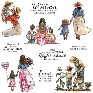 Mom And Kids Clear Stamps 00