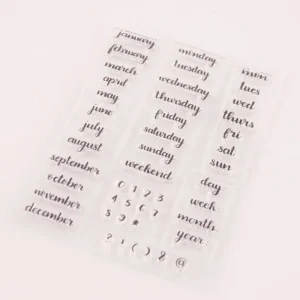 Month Week Day Stamp Set Month Week Day Stamp Set - lifestyle photo | clear stamp