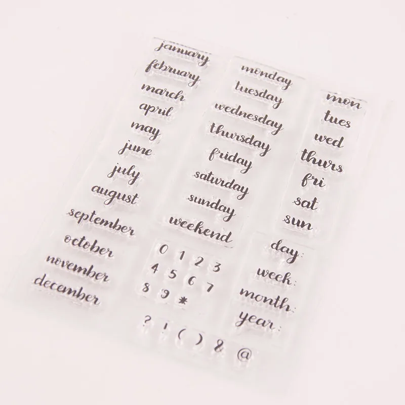 month-week-day-stamp-set-4 Month Week Day Stamp Set - lifestyle photo | clear stamp