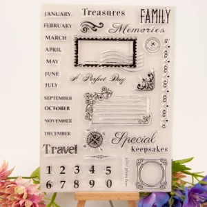 Monthly Calendar Stamp Set - main product photo | clear stamp