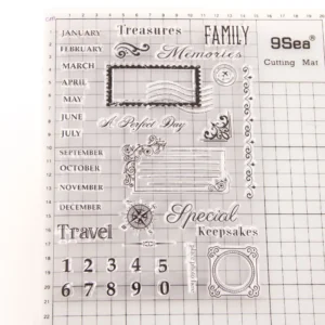 Monthly Calendar Stamp Set - detail view | clear stamp