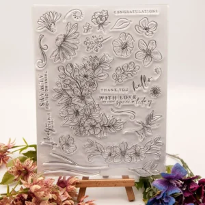 Moon Flower Wreath Clear Stamp Set - main product photo | clear stamp