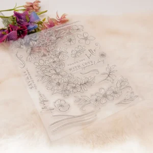 Moon Flower Wreath Clear Stamp Set - lifestyle photo | clear stamp