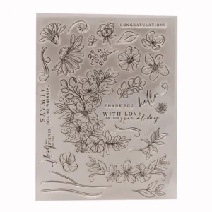 Moon Flower Wreath Clear Stamp Set - packaging photo | clear stamp