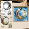 Moon House And Flowers Clear Stamps 00