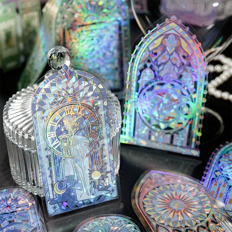 Moonlight Crystal Window Diy Collage Card Pet Stickers B Moonlight Crystal Window Diy Collage Card Pet Stickers B