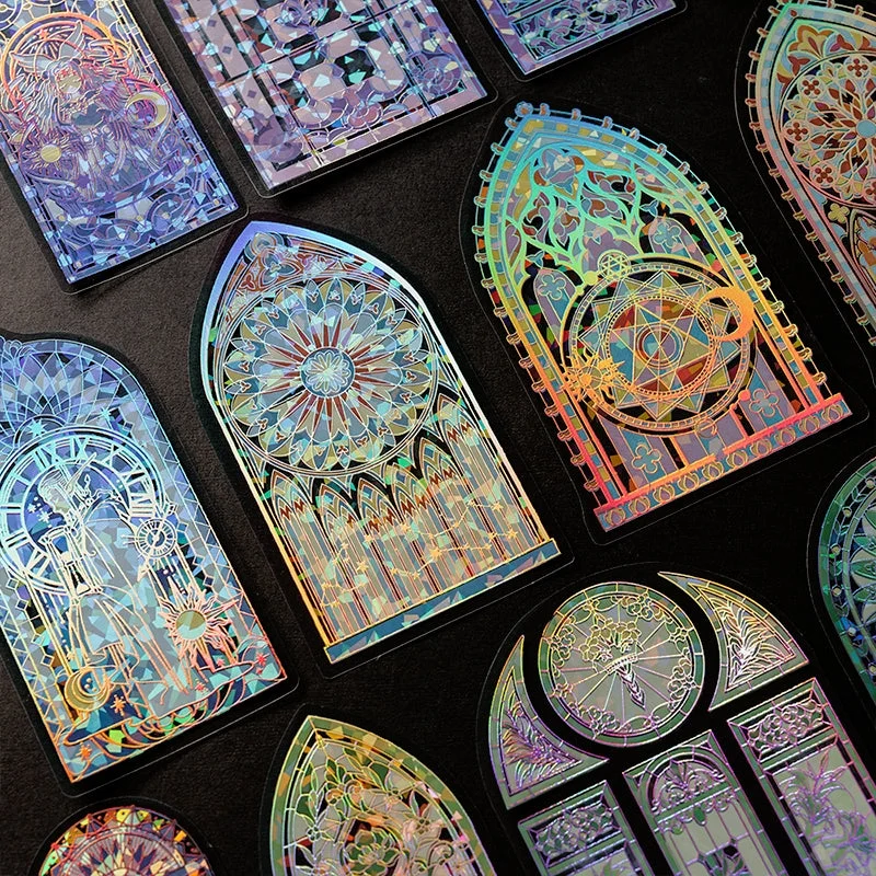 Moonlight Crystal Window Diy Collage Card Pet Stickers B2 Moonlight Crystal Window Diy Collage Card Pet Stickers B2