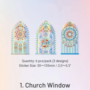 Moonlight Crystal Window DIY Collage Card PET Stickers Sumflying Moonlight Crystal Window DIY Collage Card PET Stickers