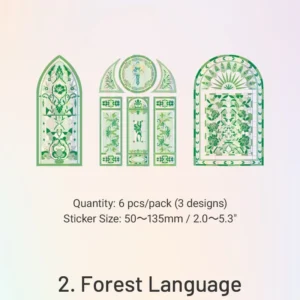 Moonlight Crystal Window DIY Collage Card PET Stickers Sumflying Moonlight Crystal Window DIY Collage Card PET Stickers