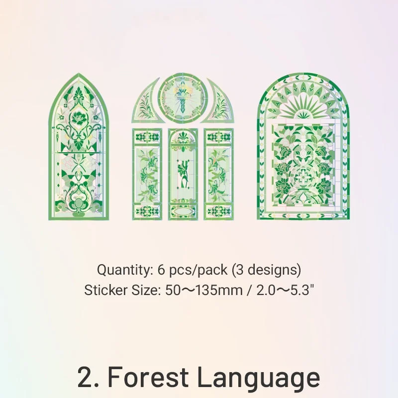 Sumflying Moonlight Crystal Window DIY Collage Card PET Stickers Sumflying Moonlight Crystal Window DIY Collage Card PET Stickers