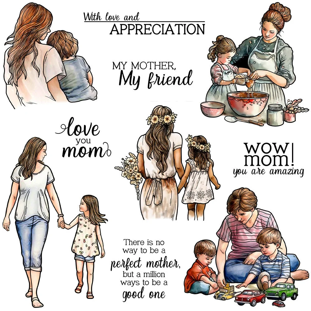 Mothers Day Theme Clear Stamps 00 Mothers Day Theme Clear Stamps 00
