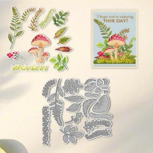 Mushrooms And Leaves Metal Cutting Dies 00