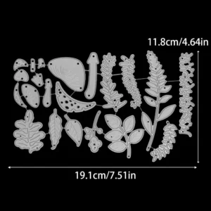 Mushrooms And Leaves Metal Cutting Dies 02
