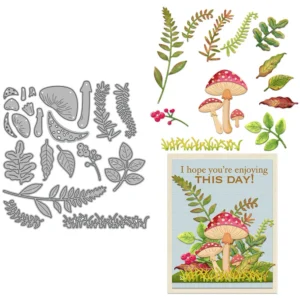 Mushrooms And Leaves Metal Cutting Dies 03