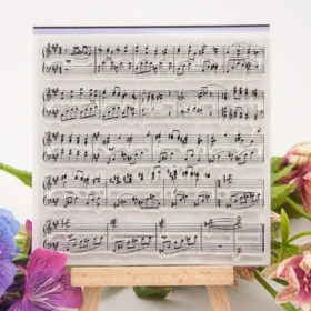 Musical Background Notes Stamp Set