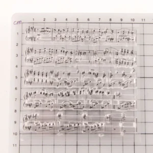 Musical Background Notes Stamp Set - detail view | clear stamp
