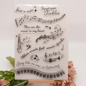 Musical Note Stamp Set - main product photo | clear stamp