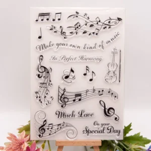 Musical Note Stamp Set - main product photo | clear stamp