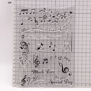 Musical Note Stamp Set Musical Note Stamp Set - detail view | clear stamp