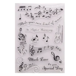 Musical Note Stamp Set Musical Note Stamp Set - packaging photo | clear stamp