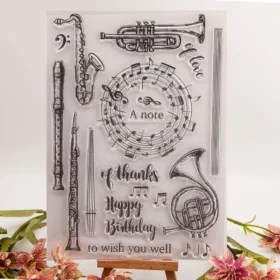 Musical Piper Instruments Clear Stamp Set