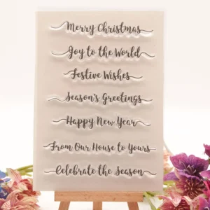 New Year Christmas Blessing Clear Stamp Set - main product photo | clear stamp