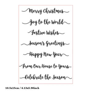 New Year Christmas Blessing Clear Stamp Set - detail view | clear stamp