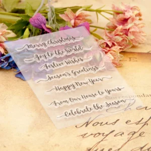 New Year Christmas Blessing Clear Stamp Set - lifestyle photo | clear stamp