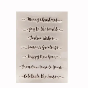 New Year Christmas Blessing Clear Stamp Set - packaging photo | clear stamp