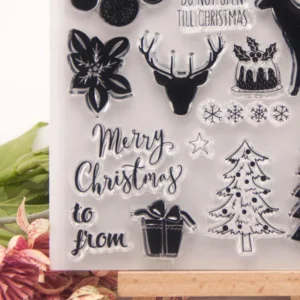Noel Xmas Stamp Set - packaging photo | clear stamp