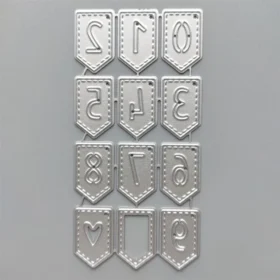 Numbers Banner Metal Cutting Dies