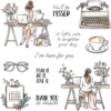 Office Girl Clear Stamps 00