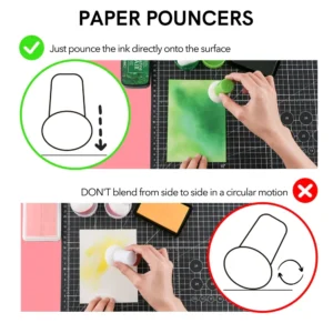 Sumflying Rainbow Paper Pouncers Set - Ink Applicator Blending Tool P6 Gallery 1