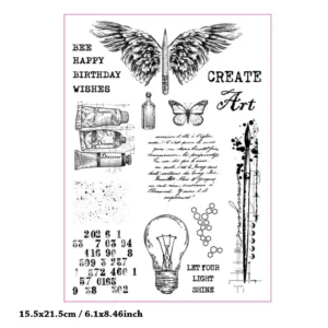 Painting Studio Clear Stamp Set - detail view | clear stamp