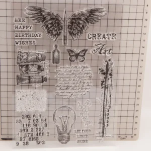 Painting Studio Clear Stamp Set - size chart | clear stamp