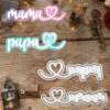 Papa Mama Letters Metal Cutting Dies 00