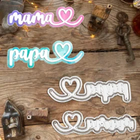Sumflying Papa Mama Letters Metal Cutting Dies
