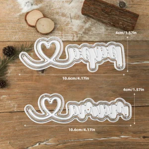 Papa Mama Letters Metal Cutting Dies 01