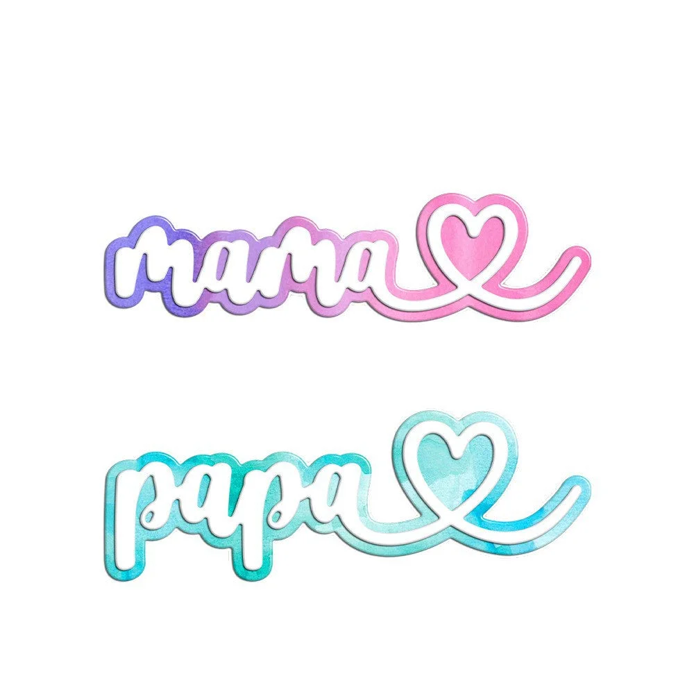 Papa Mama Letters Metal Cutting Dies 04 Papa Mama Letters Metal Cutting Dies 04