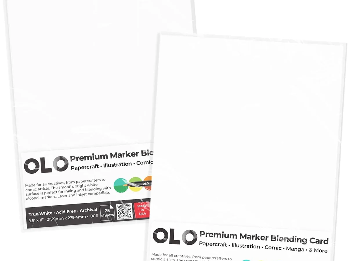 Smooth paper pad for alcohol marker blending and colouring