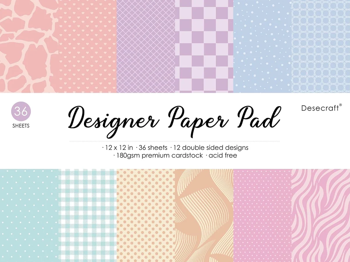 12x12 scrapbook paper pad with coordinating double sided sheets