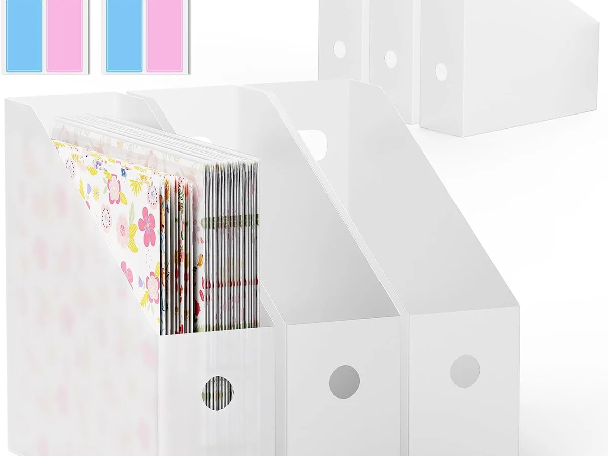 Foldable scrapbook paper storage organizer for 12x12 sheets