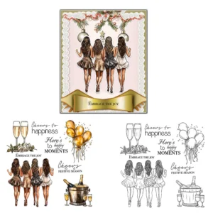 Party Girls Clear Stamps 01