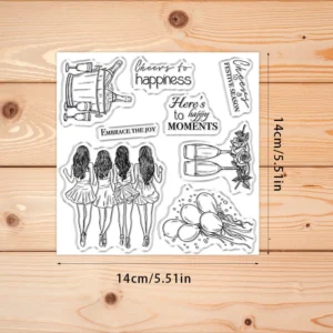 Party Girls Clear Stamps 02