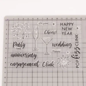 Party Time Stamp Set - detail view | clear stamp