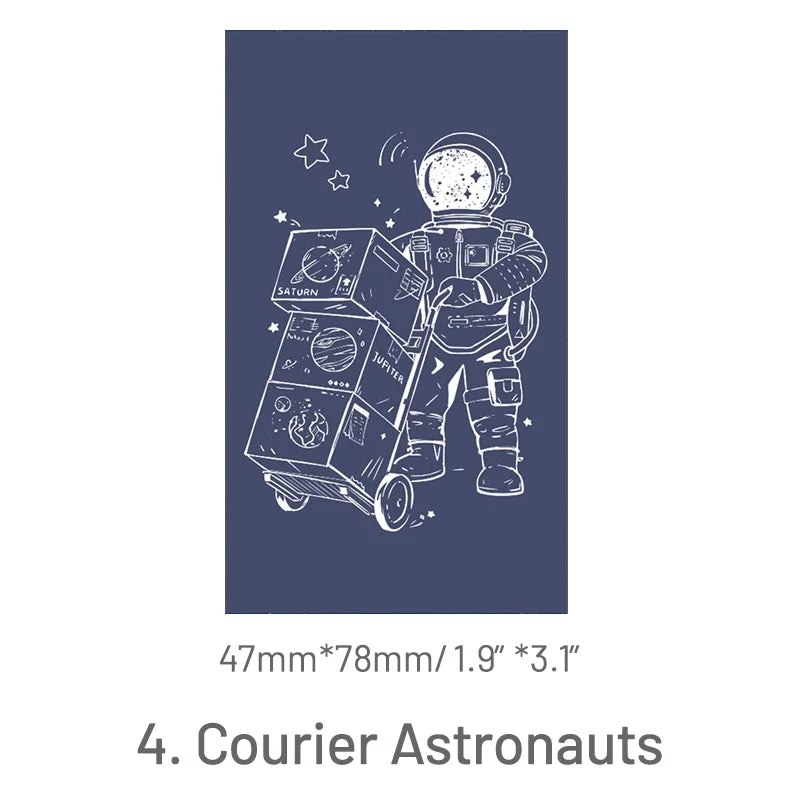 Cute Coffee Bowknot Astronaut Wooden Rubber Stamp Cute Coffee Bowknot Astronaut Wooden Rubber Stamp