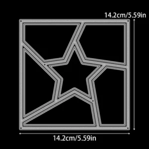 Sumflying Pentagram Lattice Background Frame Metal Cutting Dies Pentagram Lattice Background Frame Metal Cutting Dies 02