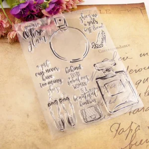 Perfume Bottle Stamp Set Perfume Bottle Stamp Set - size chart | clear stamp